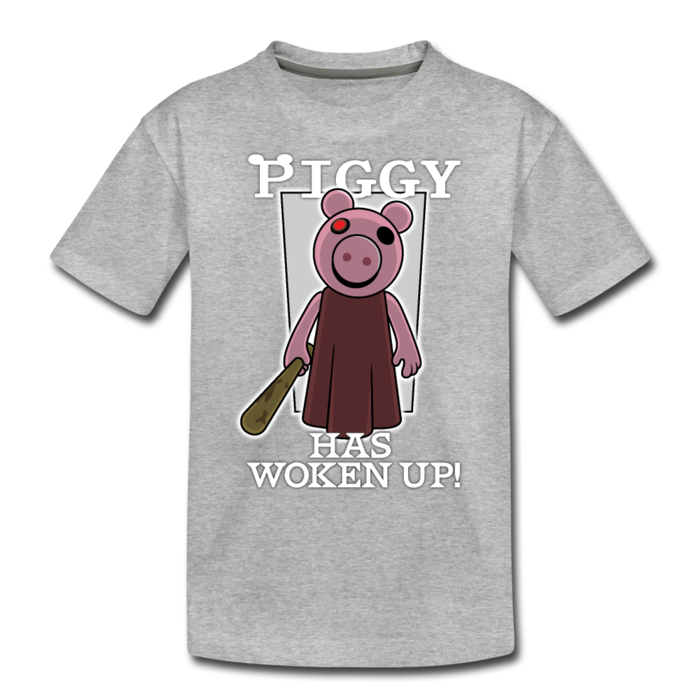 Piggy Has Woken Up T-Shirt - heather gray