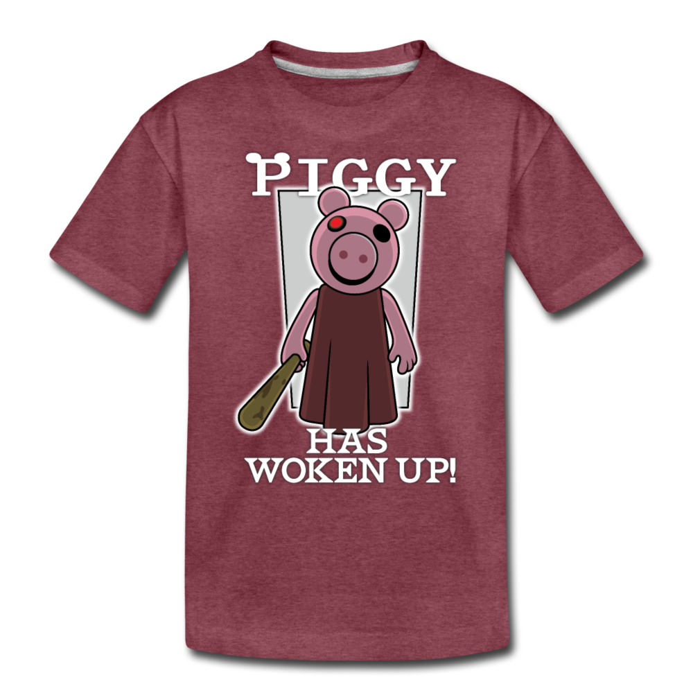 Piggy Has Woken Up T-Shirt - heather burgundy