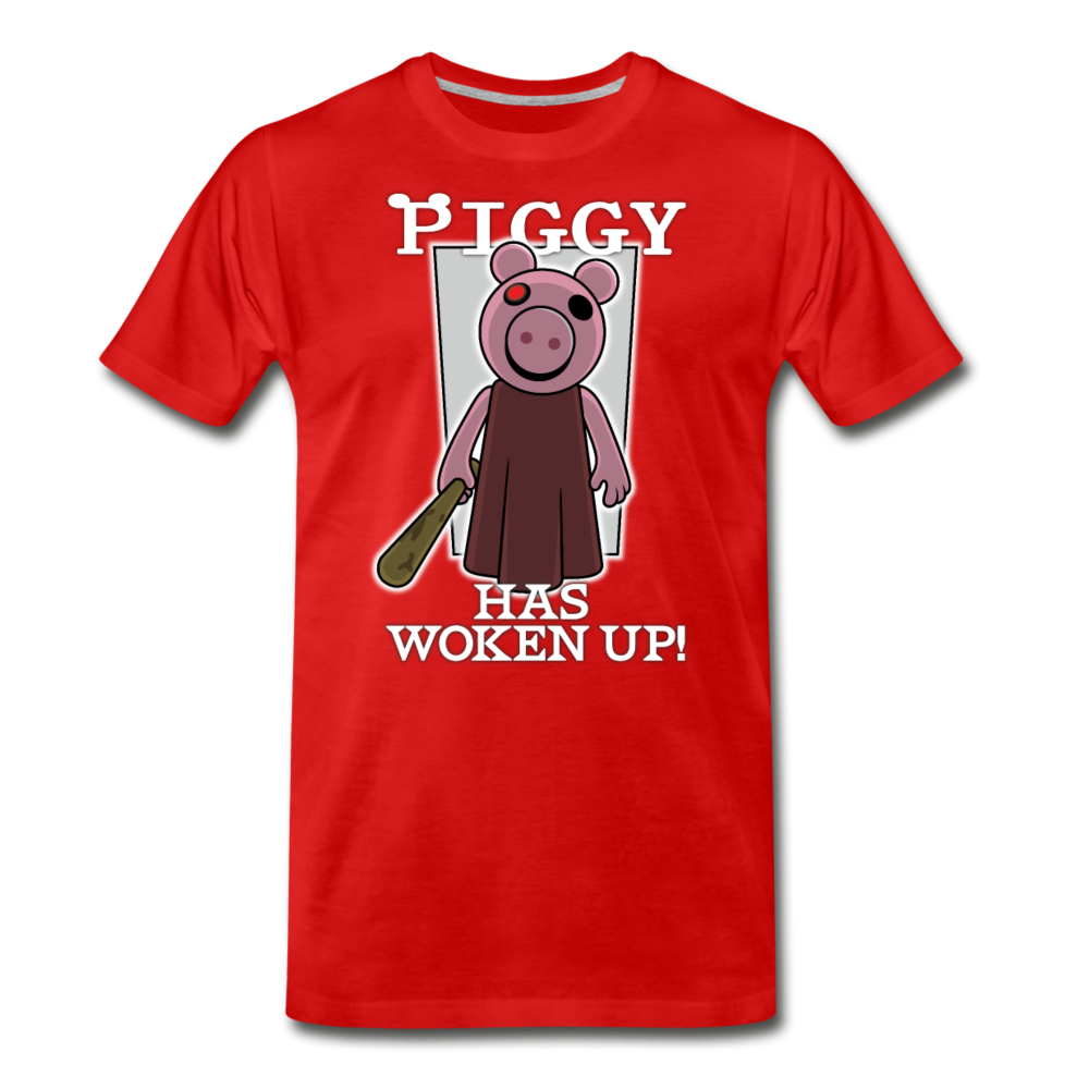 Piggy Has Woken Up T-Shirt (Mens) - red