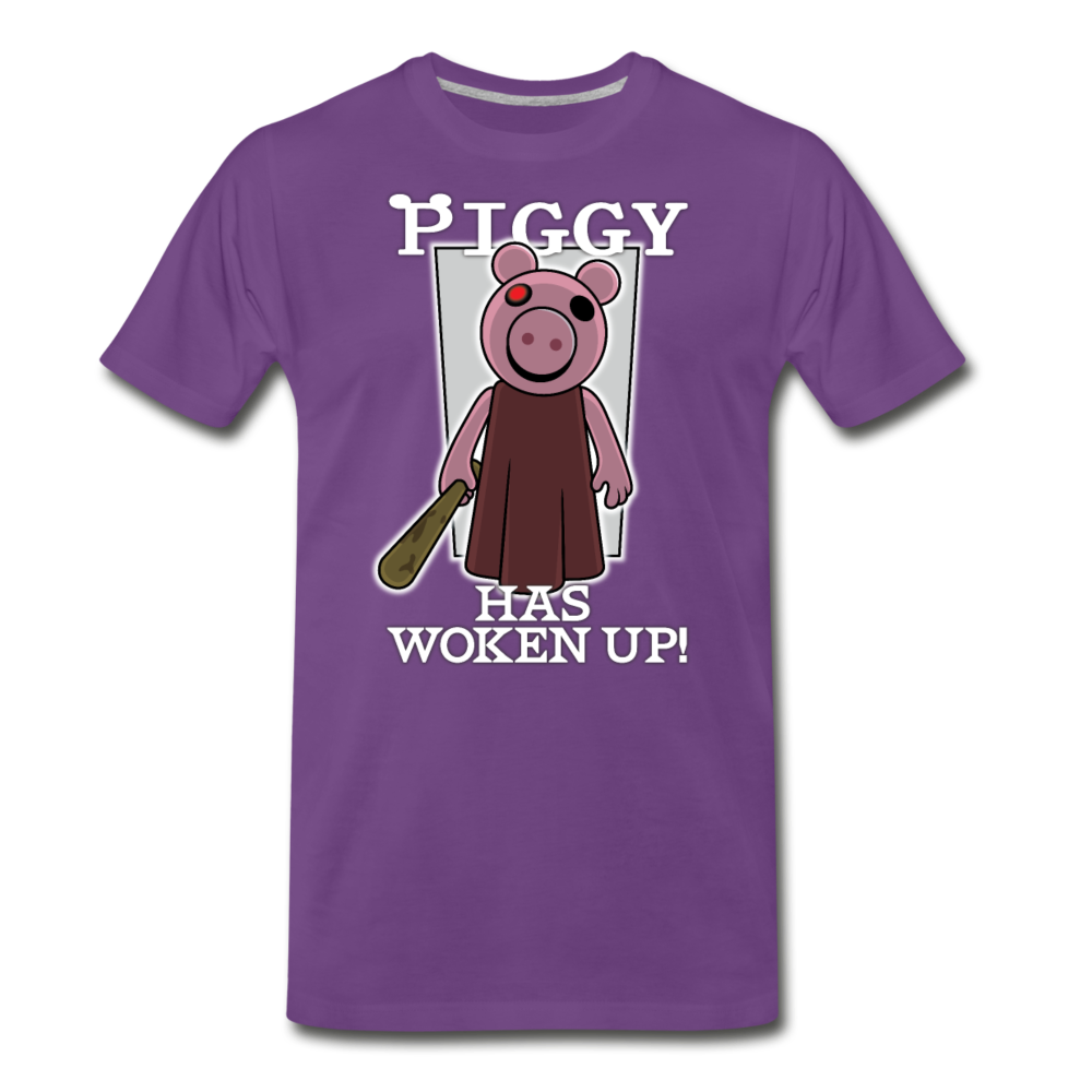 Piggy Has Woken Up T-Shirt (Mens) - purple