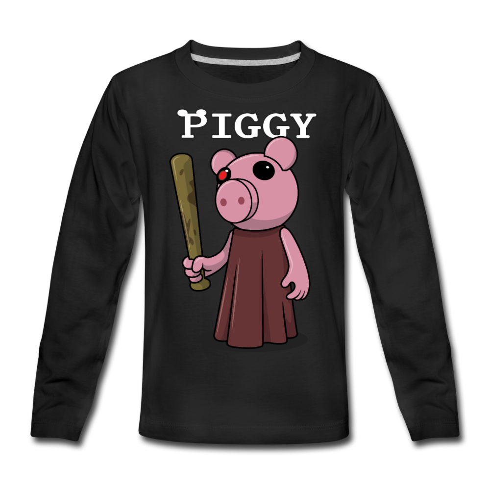 Piggy Logo Long Sleeve T-Shirt - black