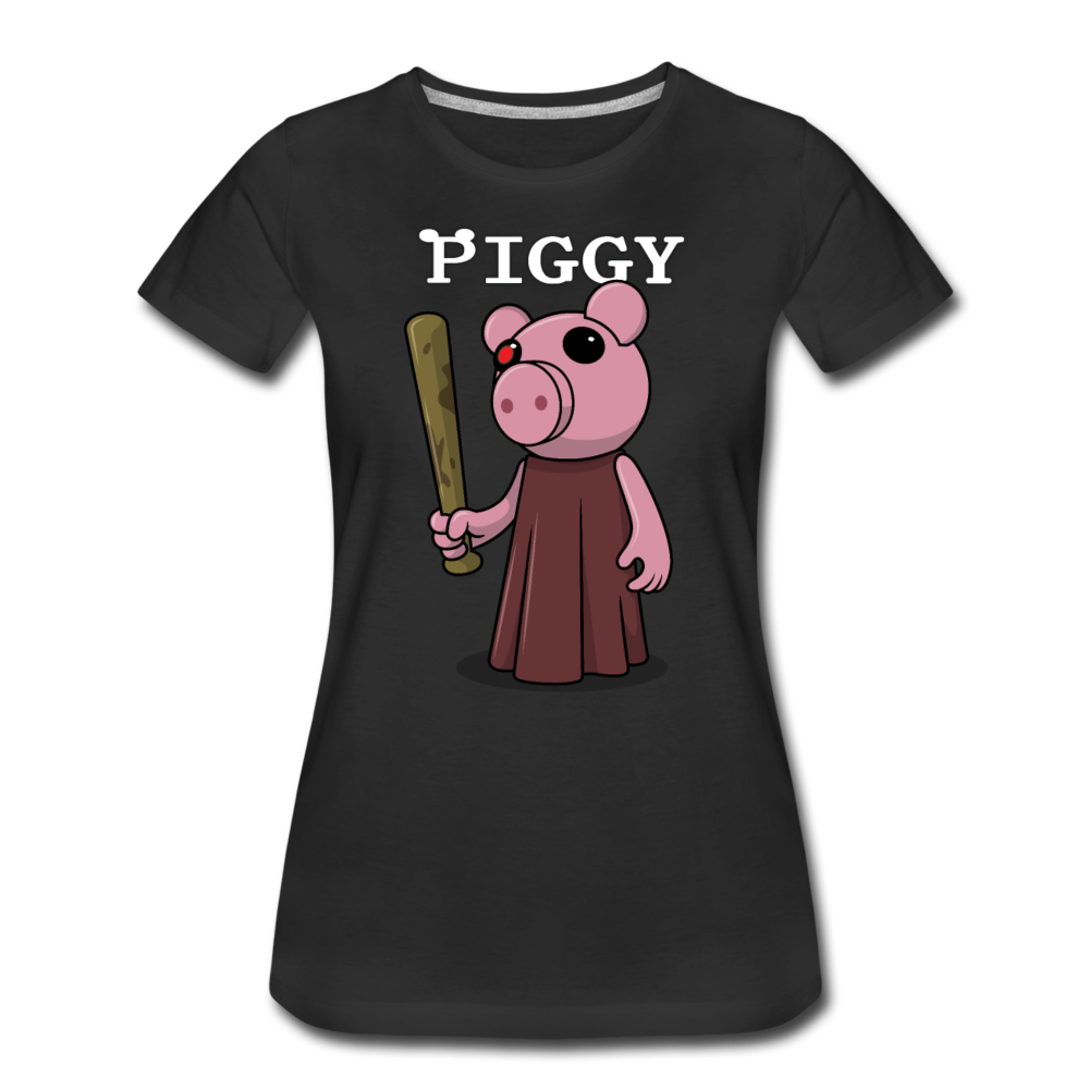 Piggy Logo T-Shirt (Womens) - black