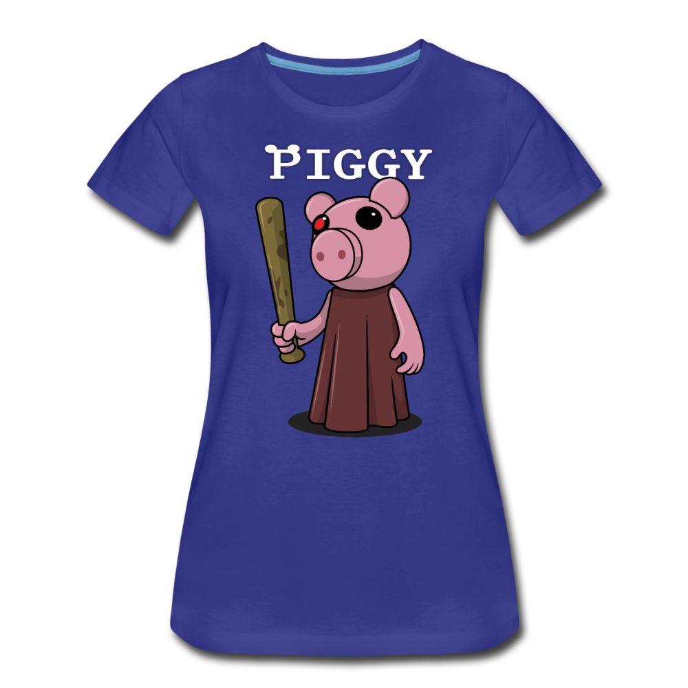 Piggy Logo T-Shirt (Womens) - royal blue