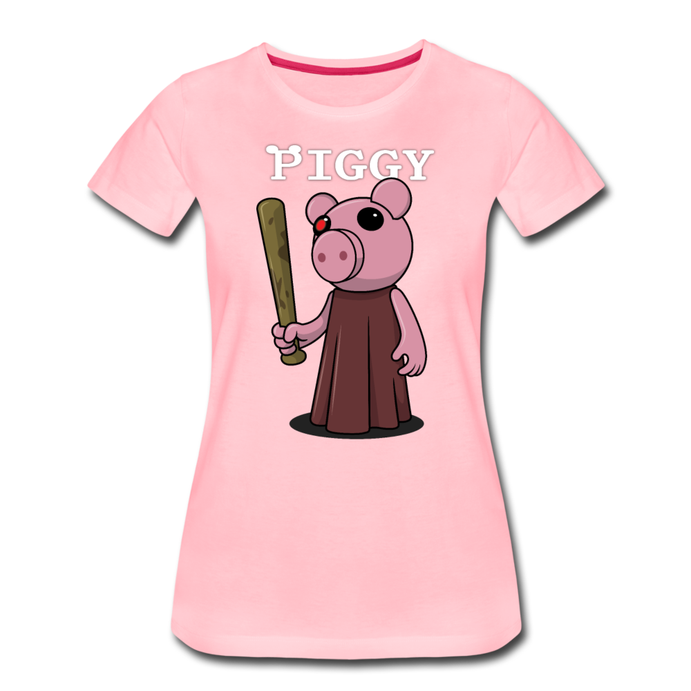 Piggy Logo T-Shirt (Womens) - pink