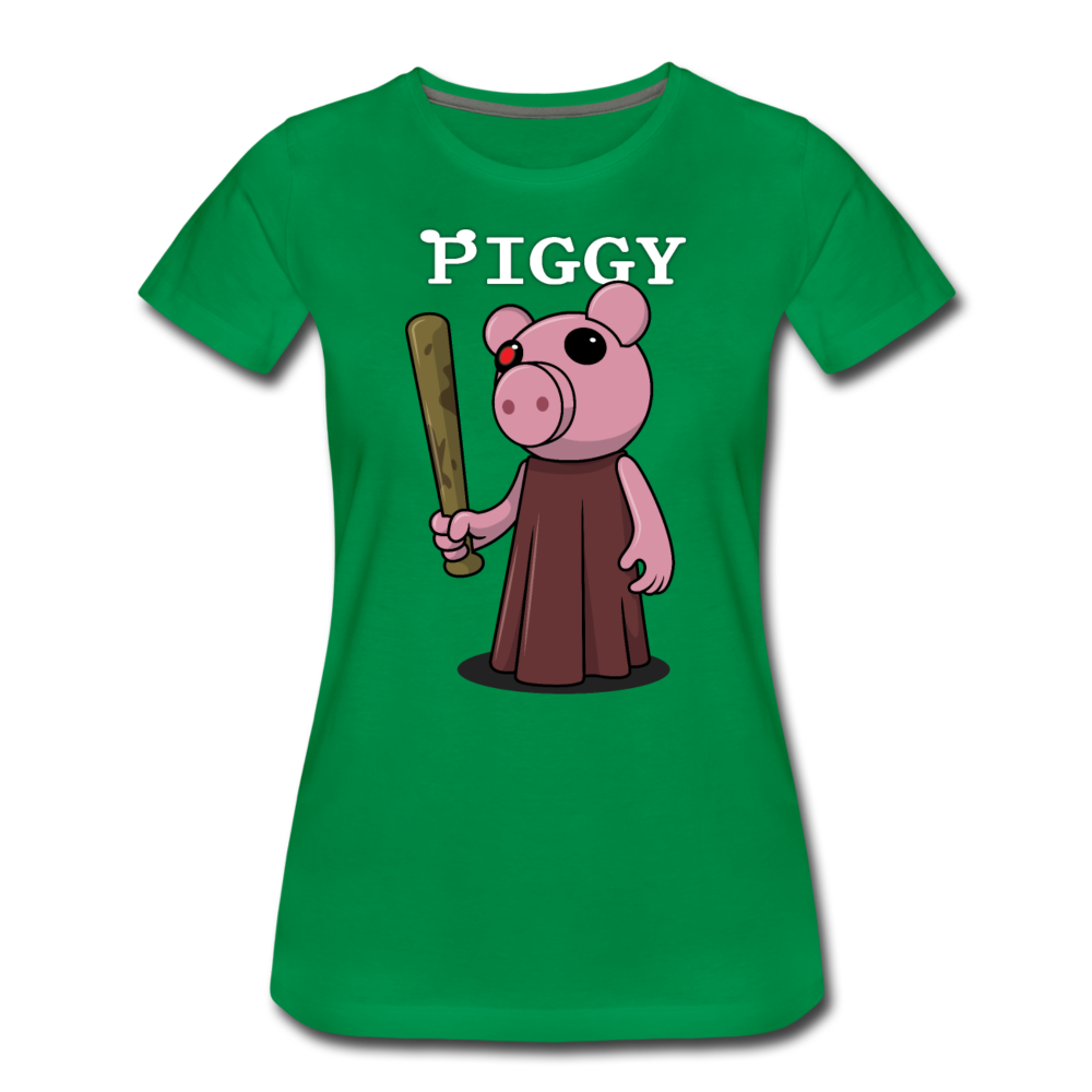 Piggy Logo T-Shirt (Womens) - kelly green
