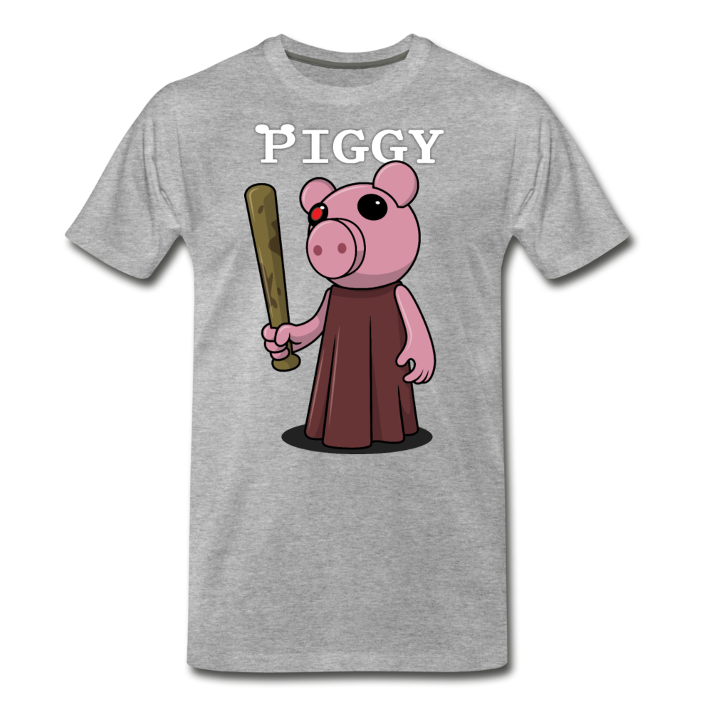 Piggy Logo T-Shirt (Mens) - heather gray
