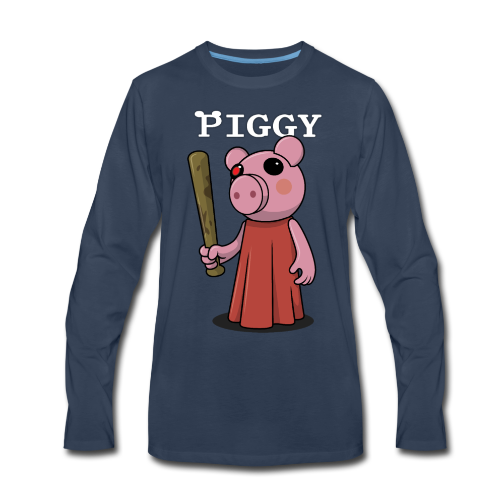Piggy Logo Long Sleeve T-Shirt (Mens) - navy