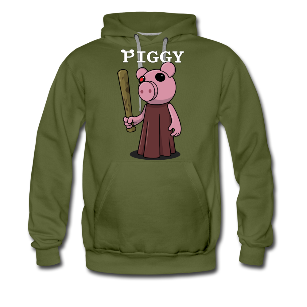 Piggy Logo Hoodie (Mens) - olive green
