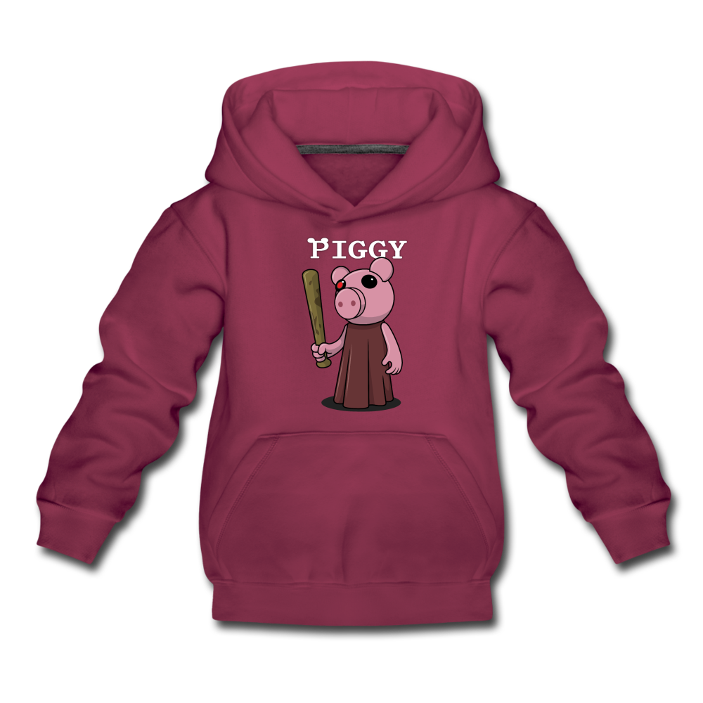 Piggy Logo Hoodie - burgundy
