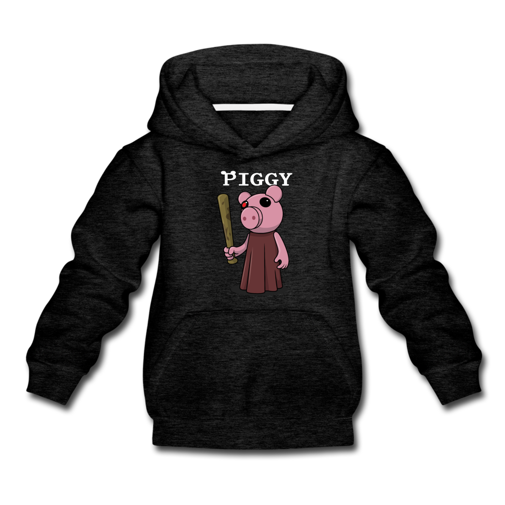 Piggy Logo Hoodie - charcoal gray