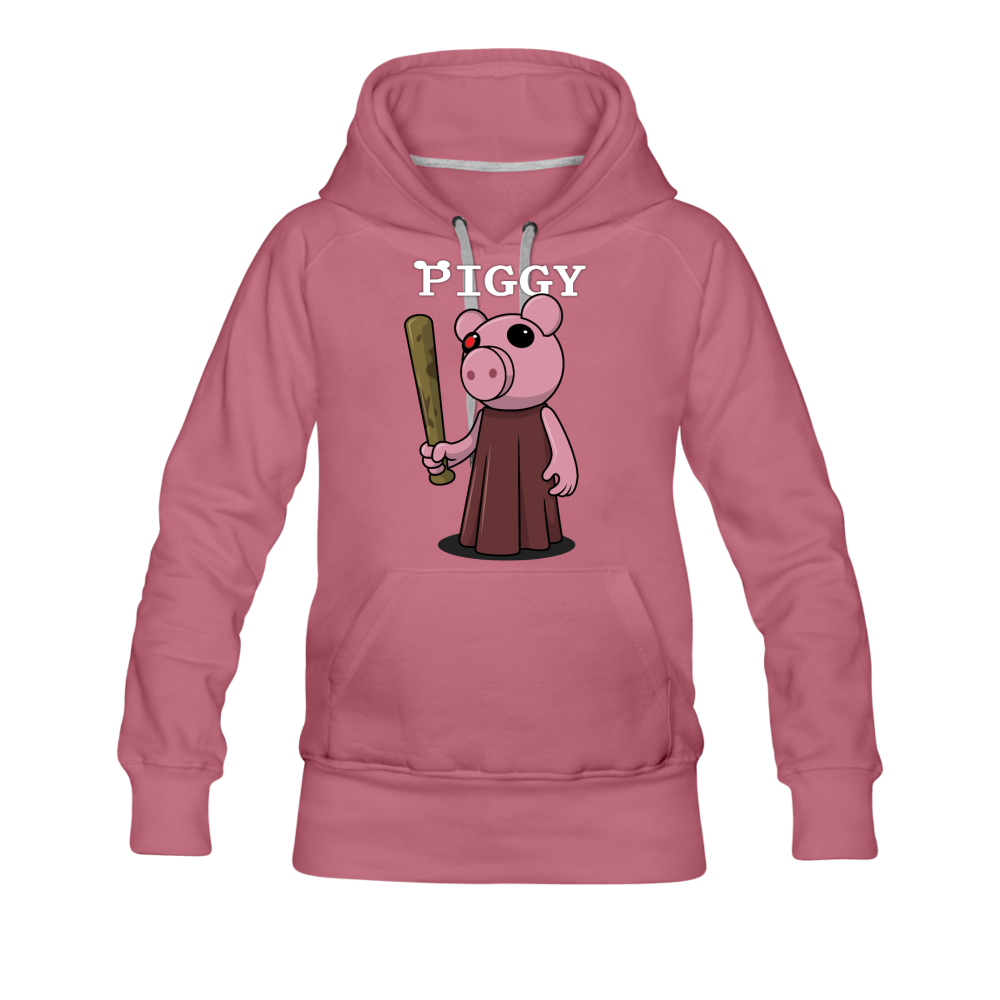 Piggy Logo Hoodie (Womens) - mauve
