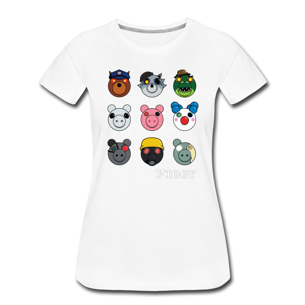 Infected Faces T-Shirt (Womens) - white