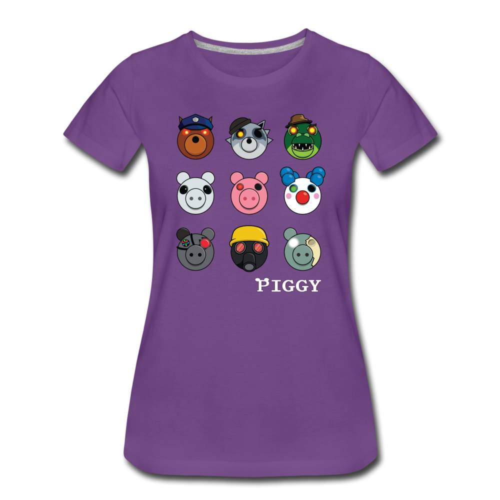 Infected Faces T-Shirt (Womens) - purple