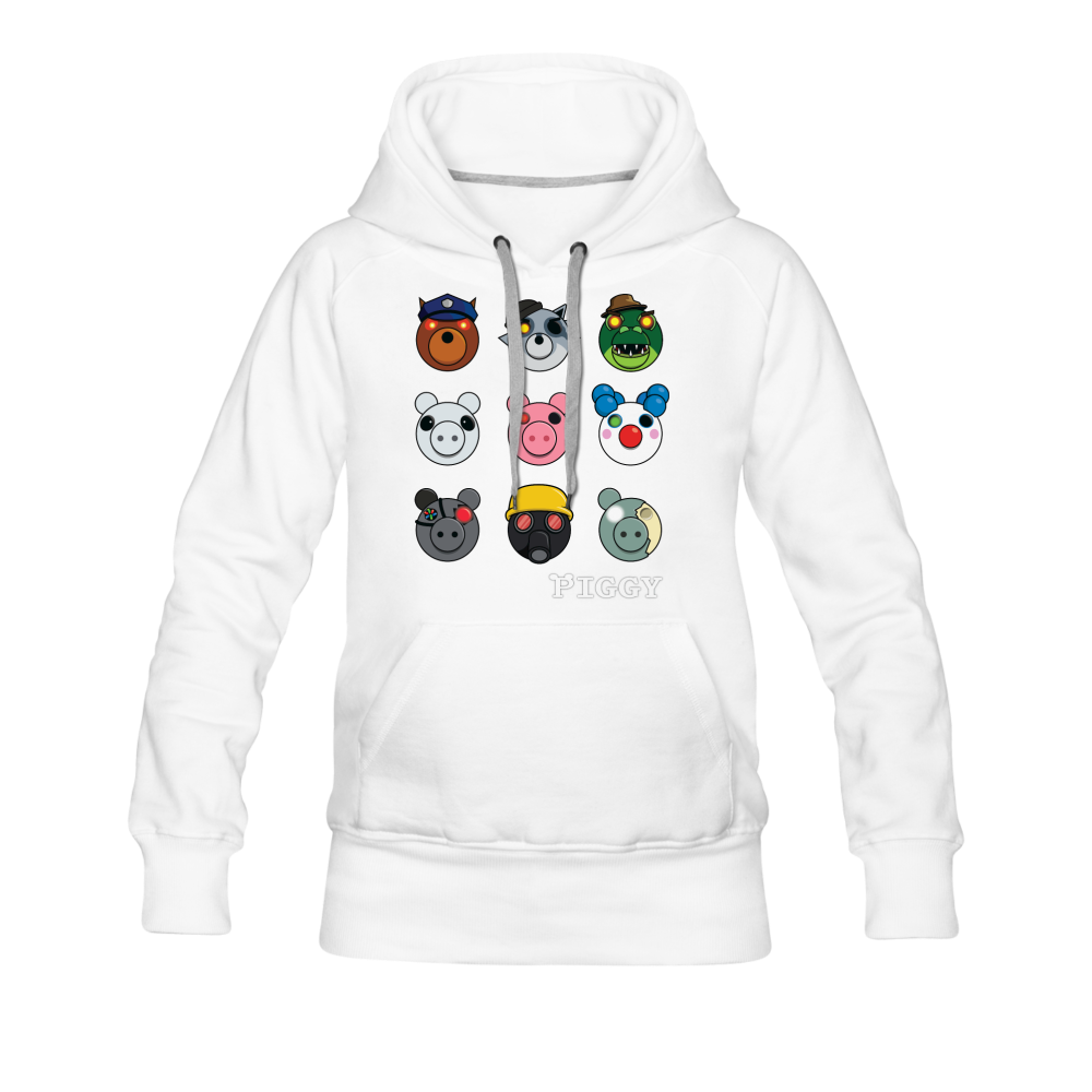 Infected Faces Hoodie (Womens) - white