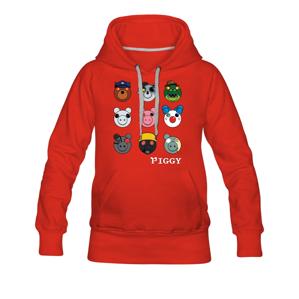 Infected Faces Hoodie (Womens) - red