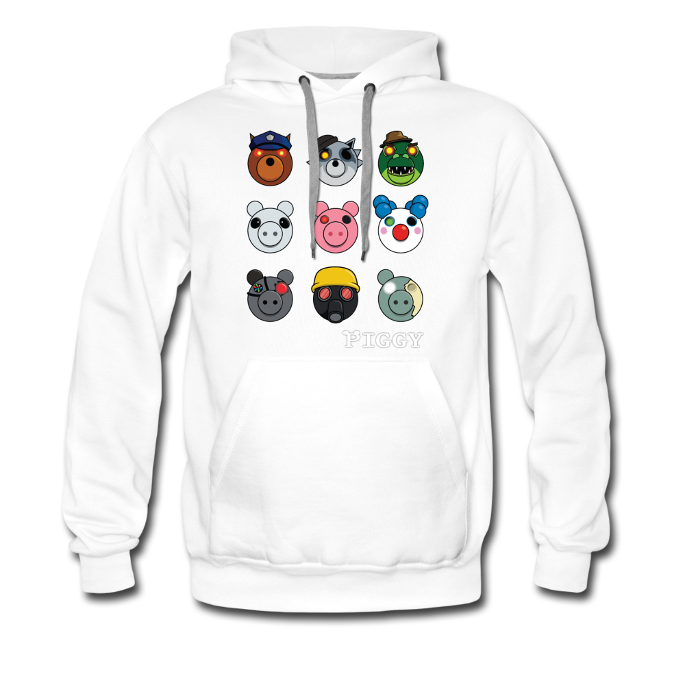 Infected Faces Hoodie (Mens) - white