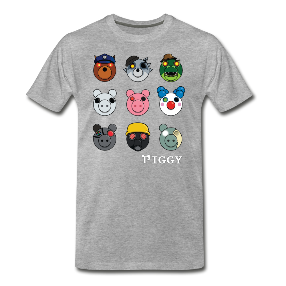 Infected Faces T-Shirt (Mens) - heather gray