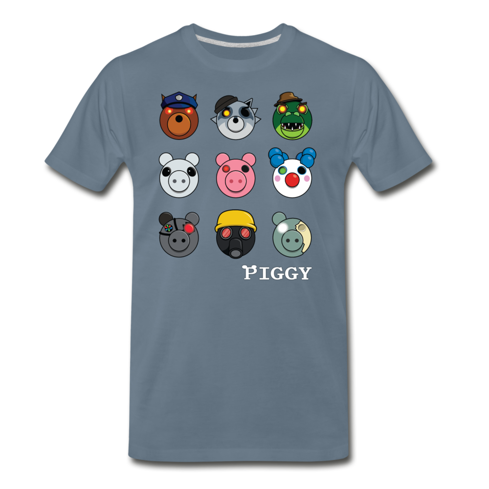Infected Faces T-Shirt (Mens) - steel blue