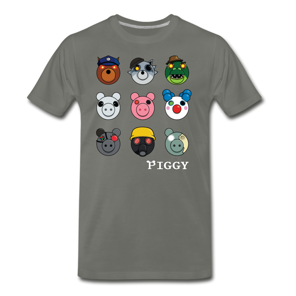 Infected Faces T-Shirt (Mens) - asphalt gray