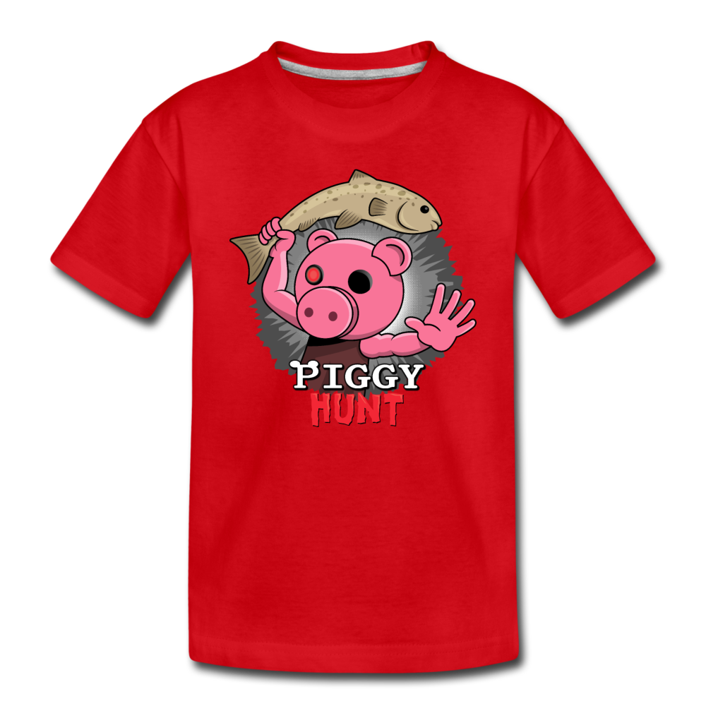 PIGGY: Hunt - Fish Attack! T-Shirt - red