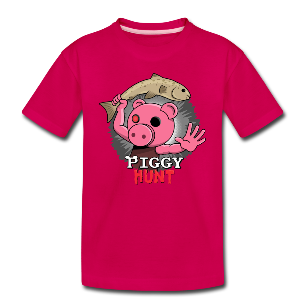 PIGGY: Hunt - Fish Attack! T-Shirt - dark pink