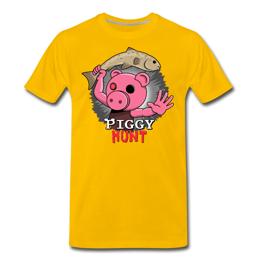 PIGGY: Hunt - Fish Attack! T-Shirt (Mens) - sun yellow