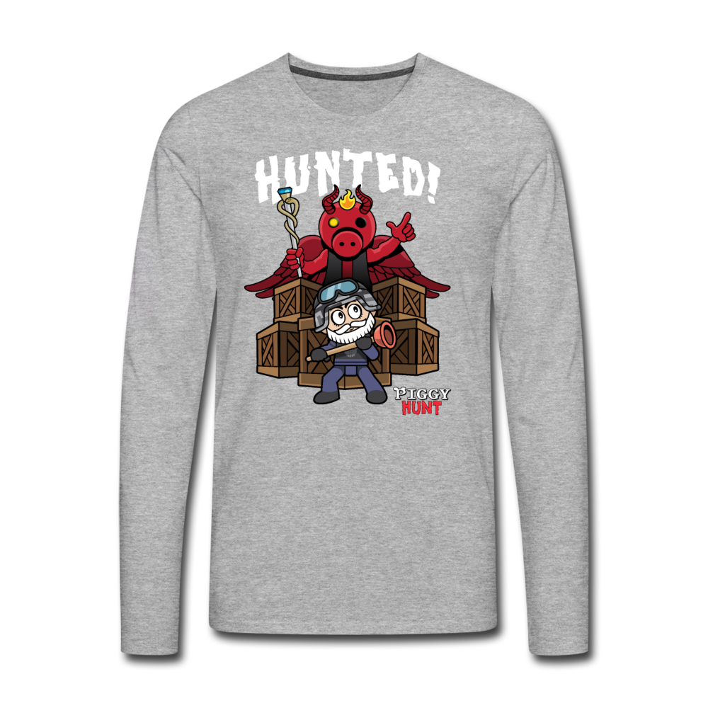 PIGGY: Hunt - Hunted! Long-Sleeve T-Shirt (Mens) - heather gray