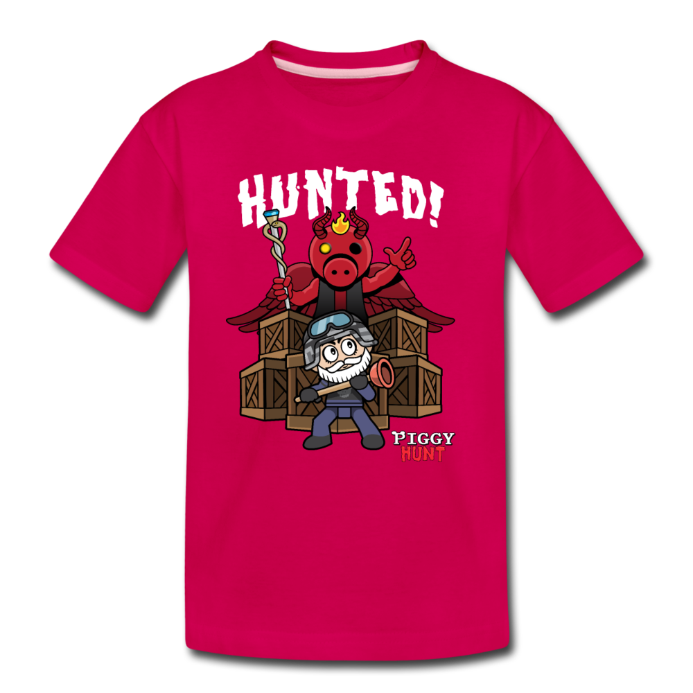 PIGGY: Hunt - Hunted! T-Shirt - dark pink