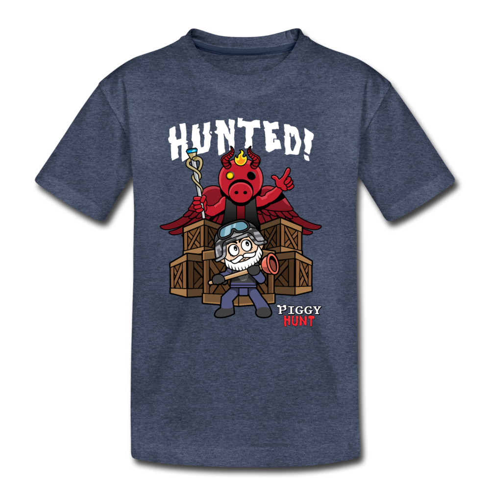 PIGGY: Hunt - Hunted! T-Shirt - heather blue