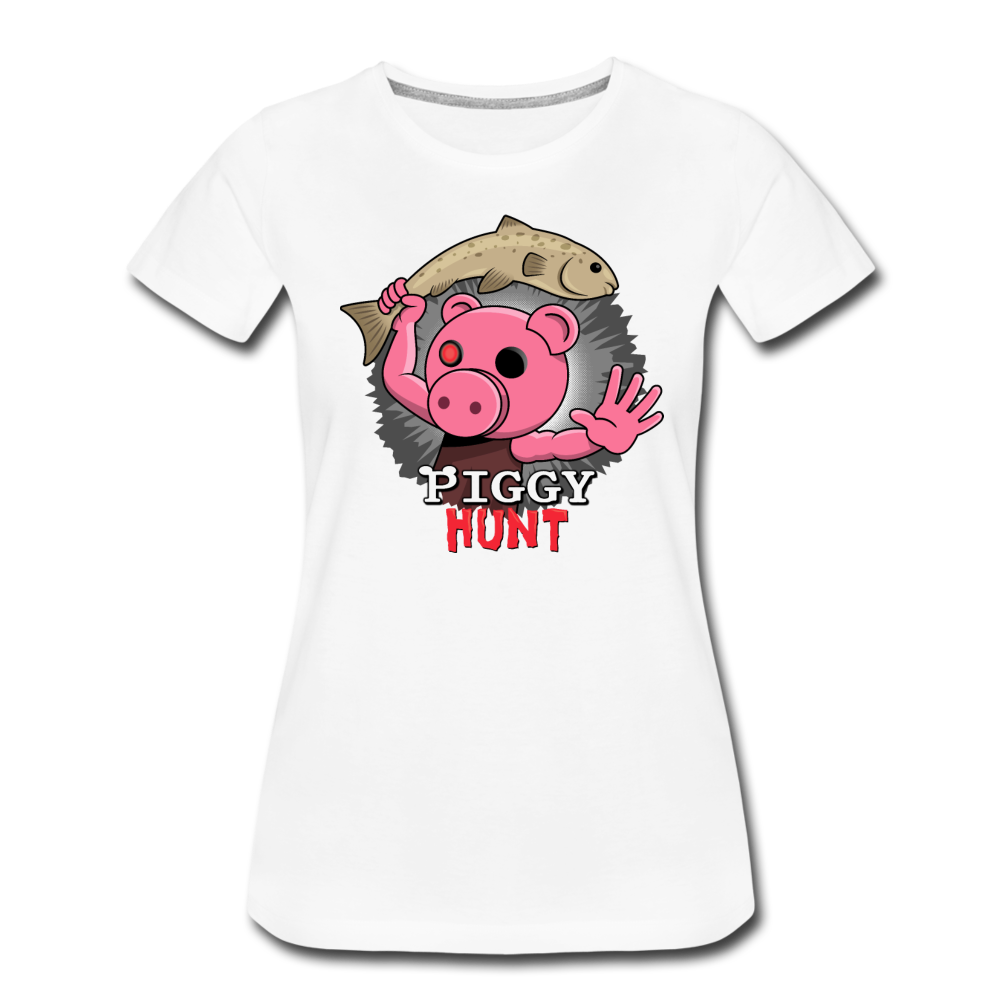 PIGGY: Hunt - Fish Attack! T-Shirt (Womens) - white