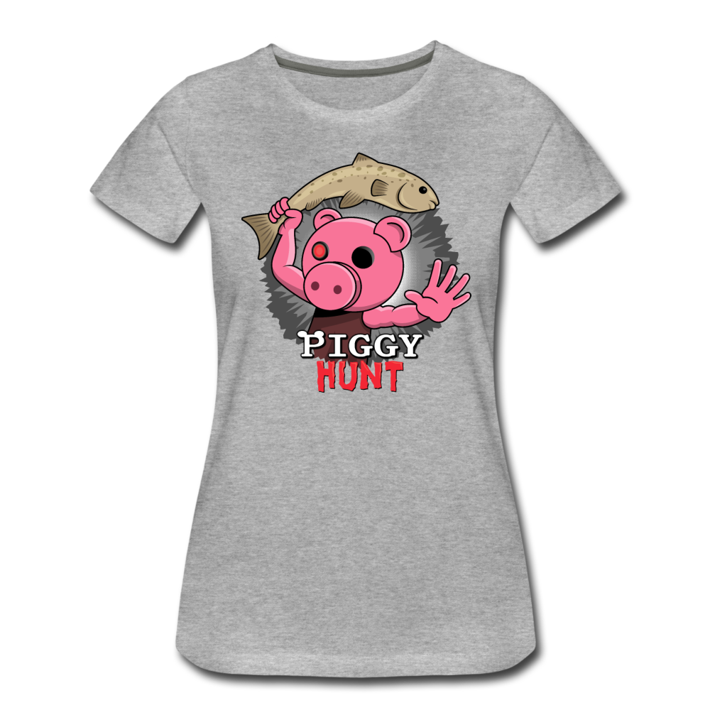 PIGGY: Hunt - Fish Attack! T-Shirt (Womens) - heather gray
