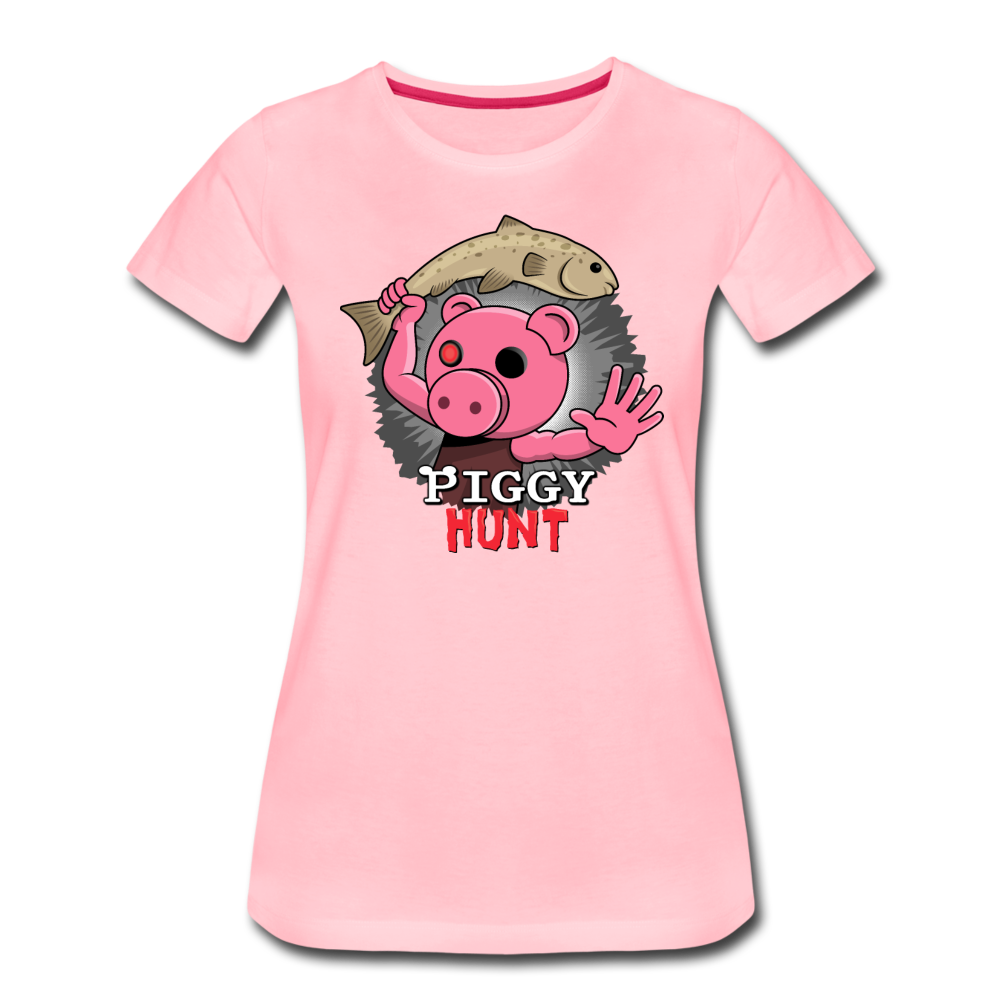 PIGGY: Hunt - Fish Attack! T-Shirt (Womens) - pink