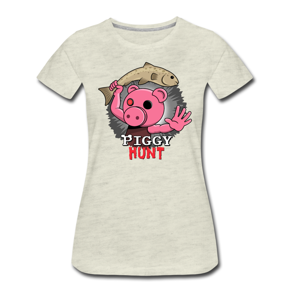 PIGGY: Hunt - Fish Attack! T-Shirt (Womens) - heather oatmeal