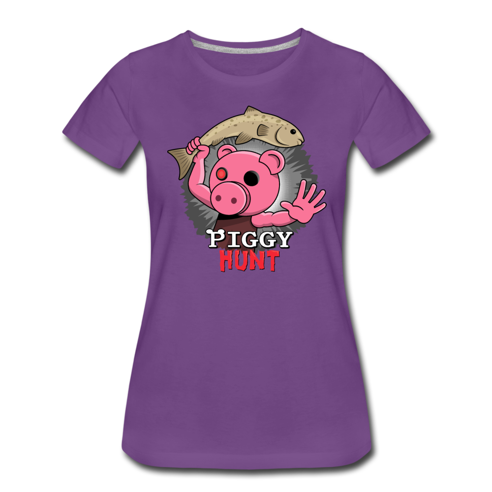 PIGGY: Hunt - Fish Attack! T-Shirt (Womens) - purple