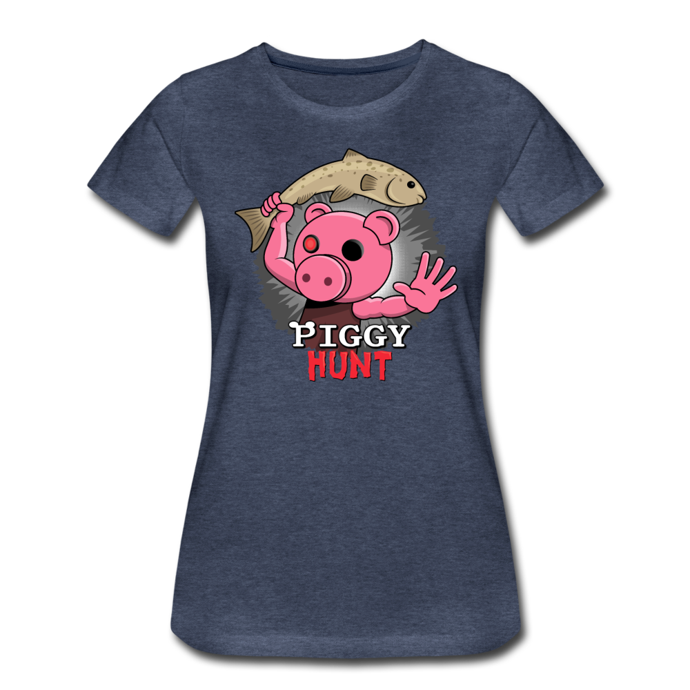 PIGGY: Hunt - Fish Attack! T-Shirt (Womens) - heather blue