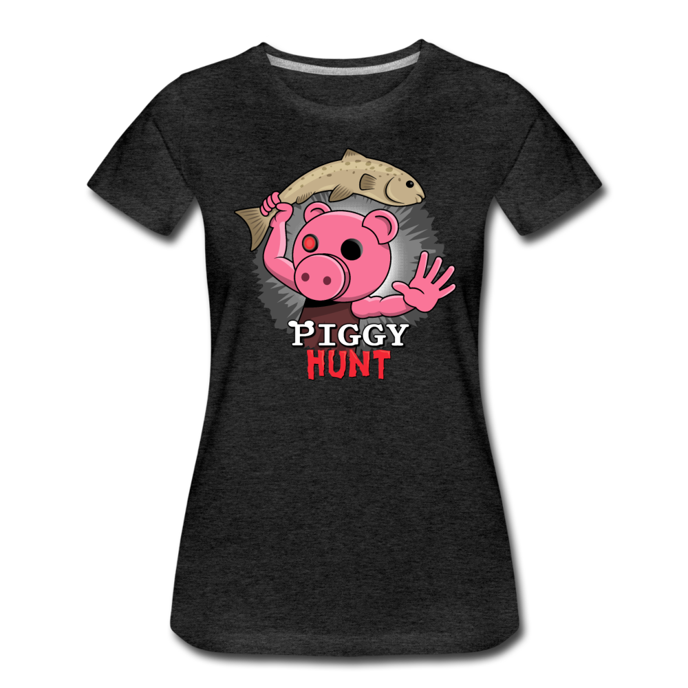 PIGGY: Hunt - Fish Attack! T-Shirt (Womens) - charcoal gray