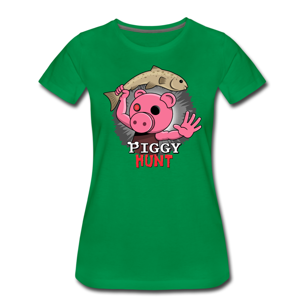 PIGGY: Hunt - Fish Attack! T-Shirt (Womens) - kelly green