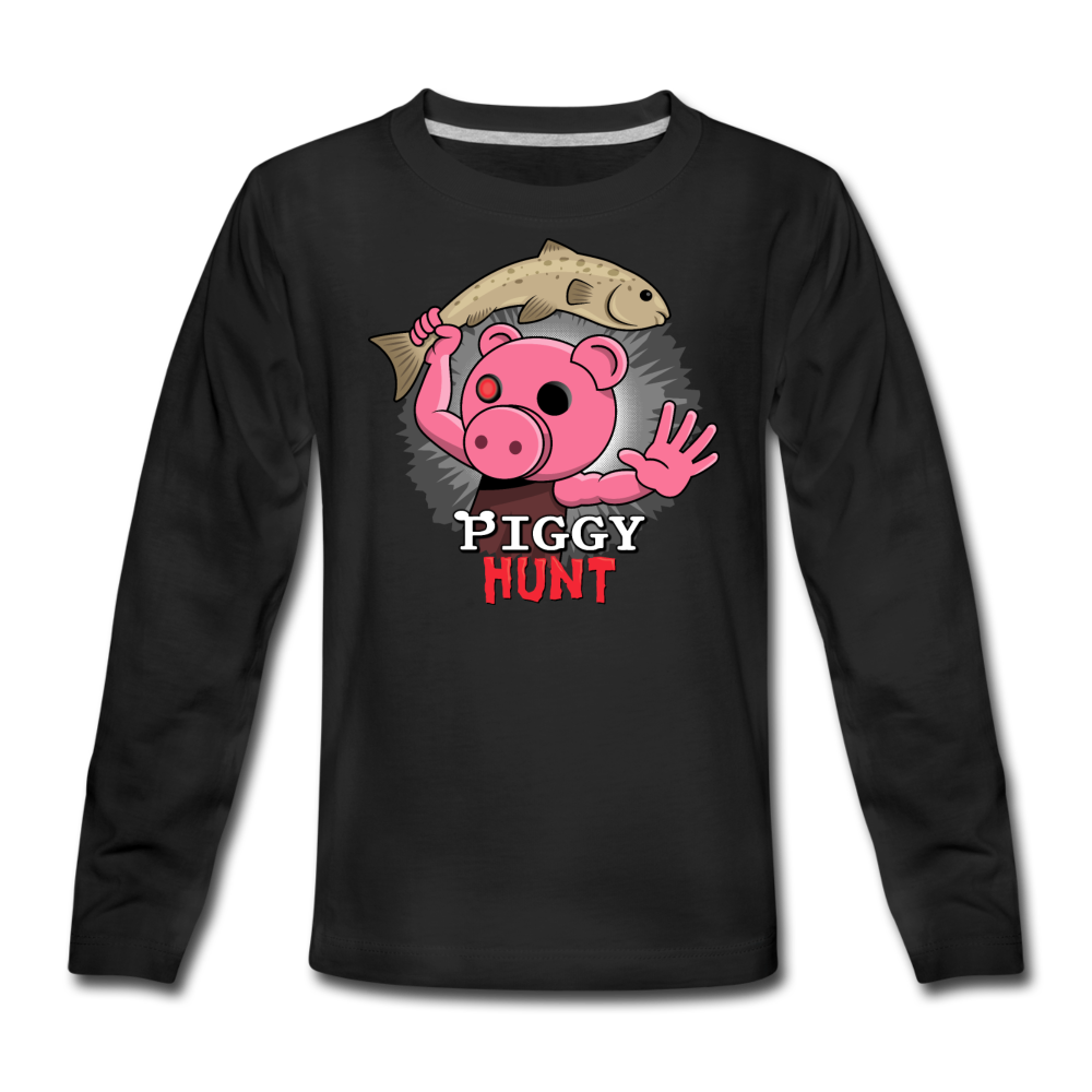 PIGGY: Hunt - Fish Attack! Long-Sleeve T-Shirt - black