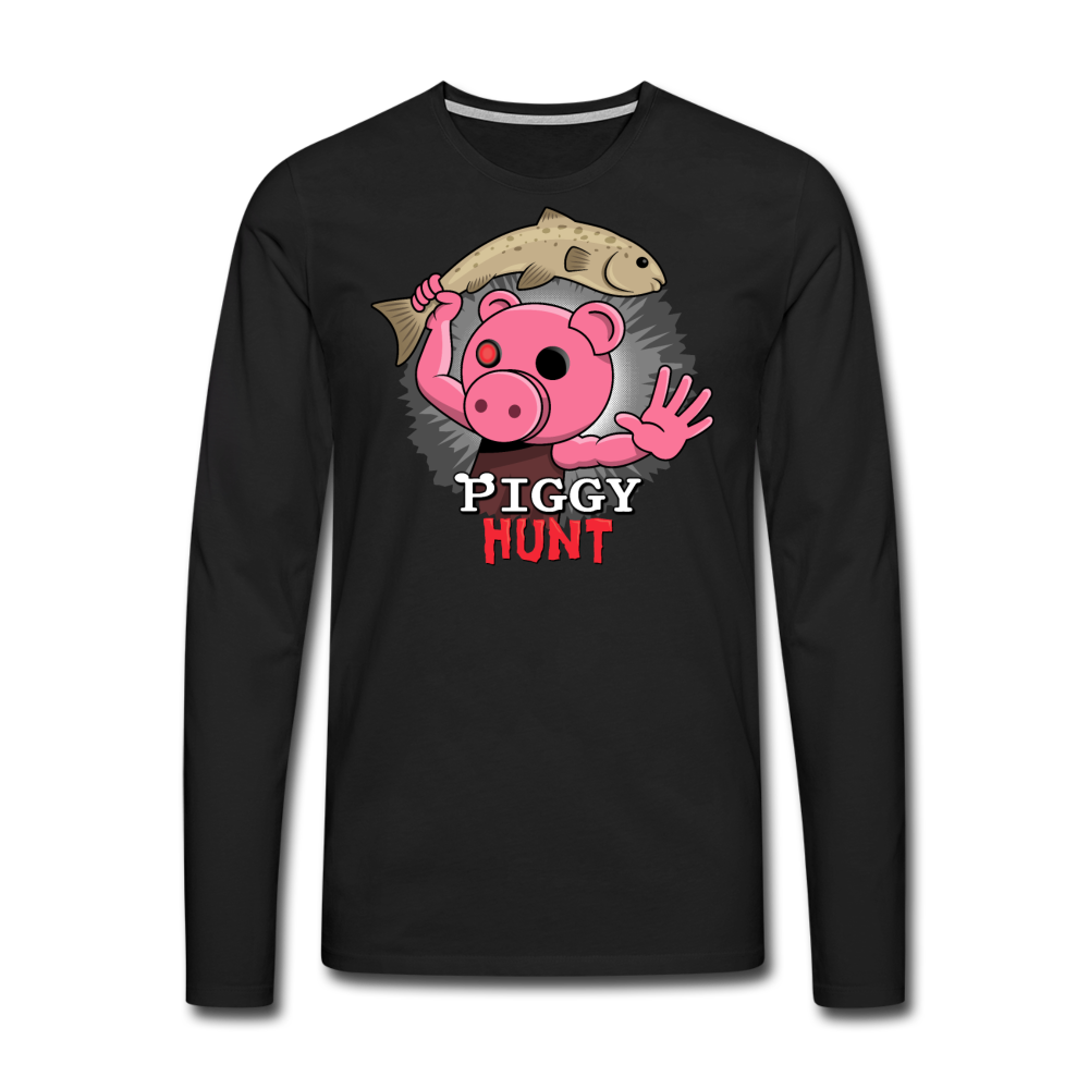 PIGGY: Hunt - Fish Attack! Long-Sleeve T-Shirt (Mens) - black