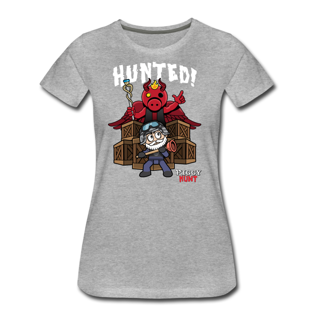 PIGGY: Hunt - Hunted! T-Shirt (Womens) - heather gray