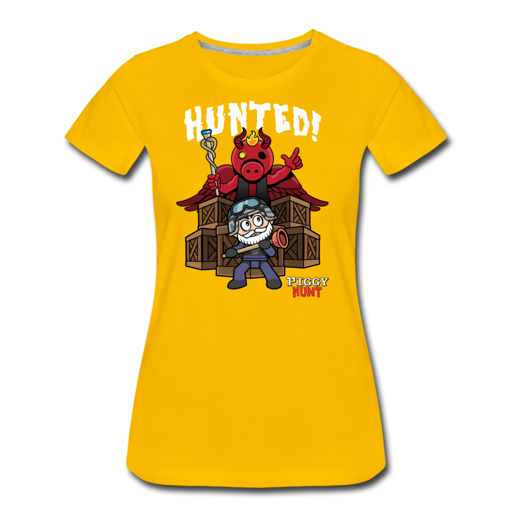 PIGGY: Hunt - Hunted! T-Shirt (Womens) - sun yellow