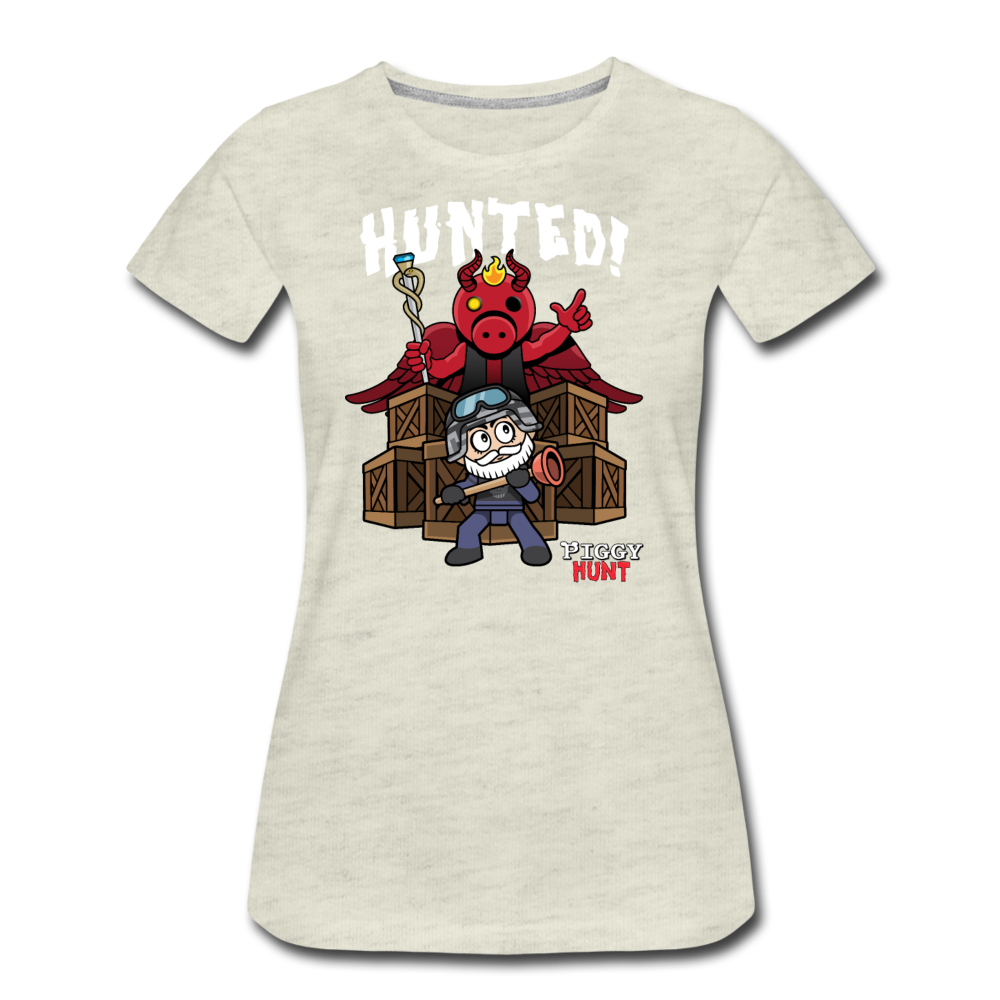 PIGGY: Hunt - Hunted! T-Shirt (Womens) - heather oatmeal