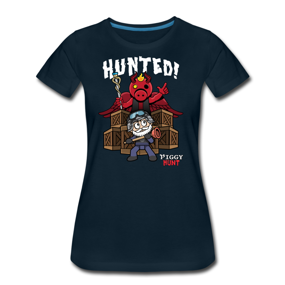 PIGGY: Hunt - Hunted! T-Shirt (Womens) - deep navy