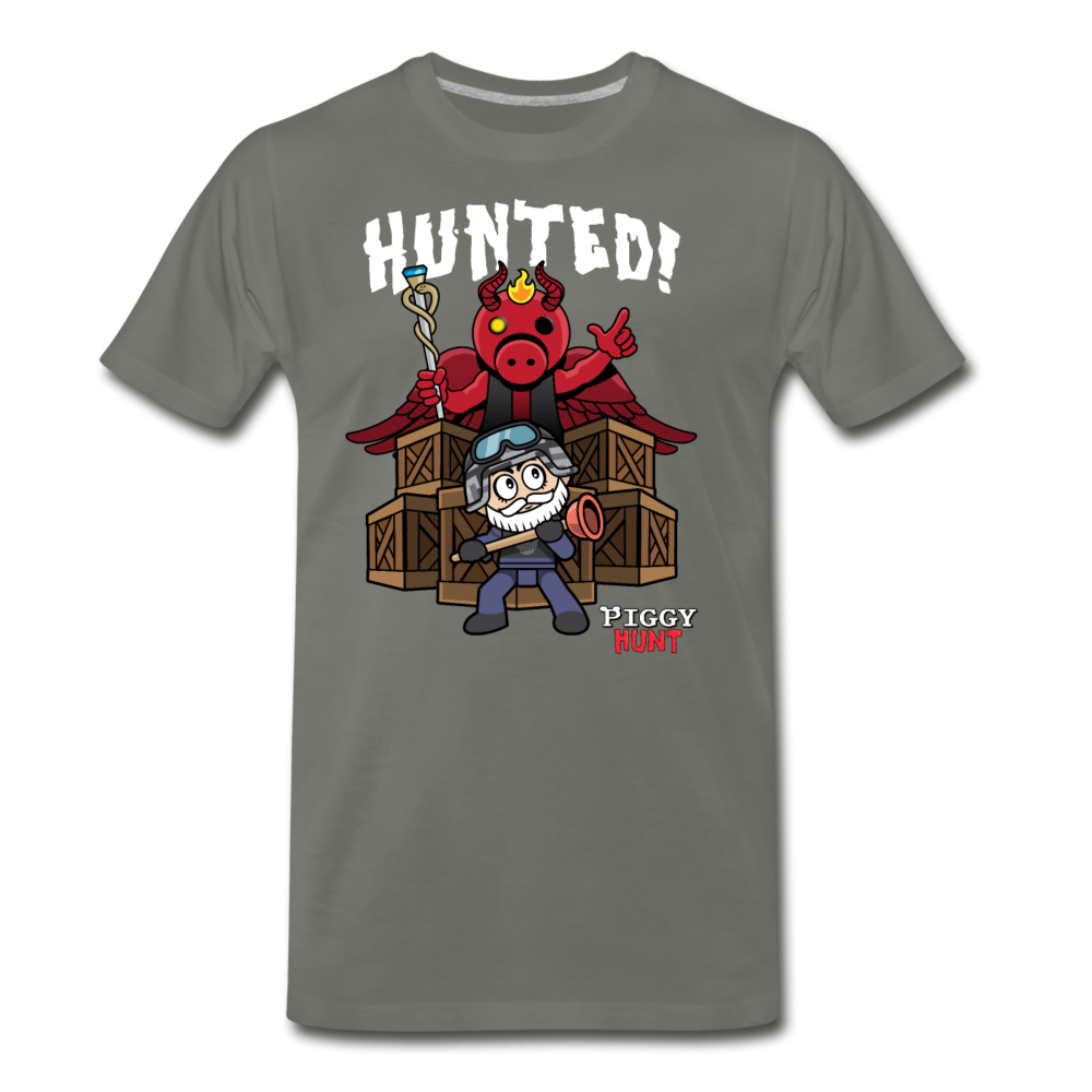 PIGGY: Hunt - Hunted! T-Shirt (Mens) - asphalt gray