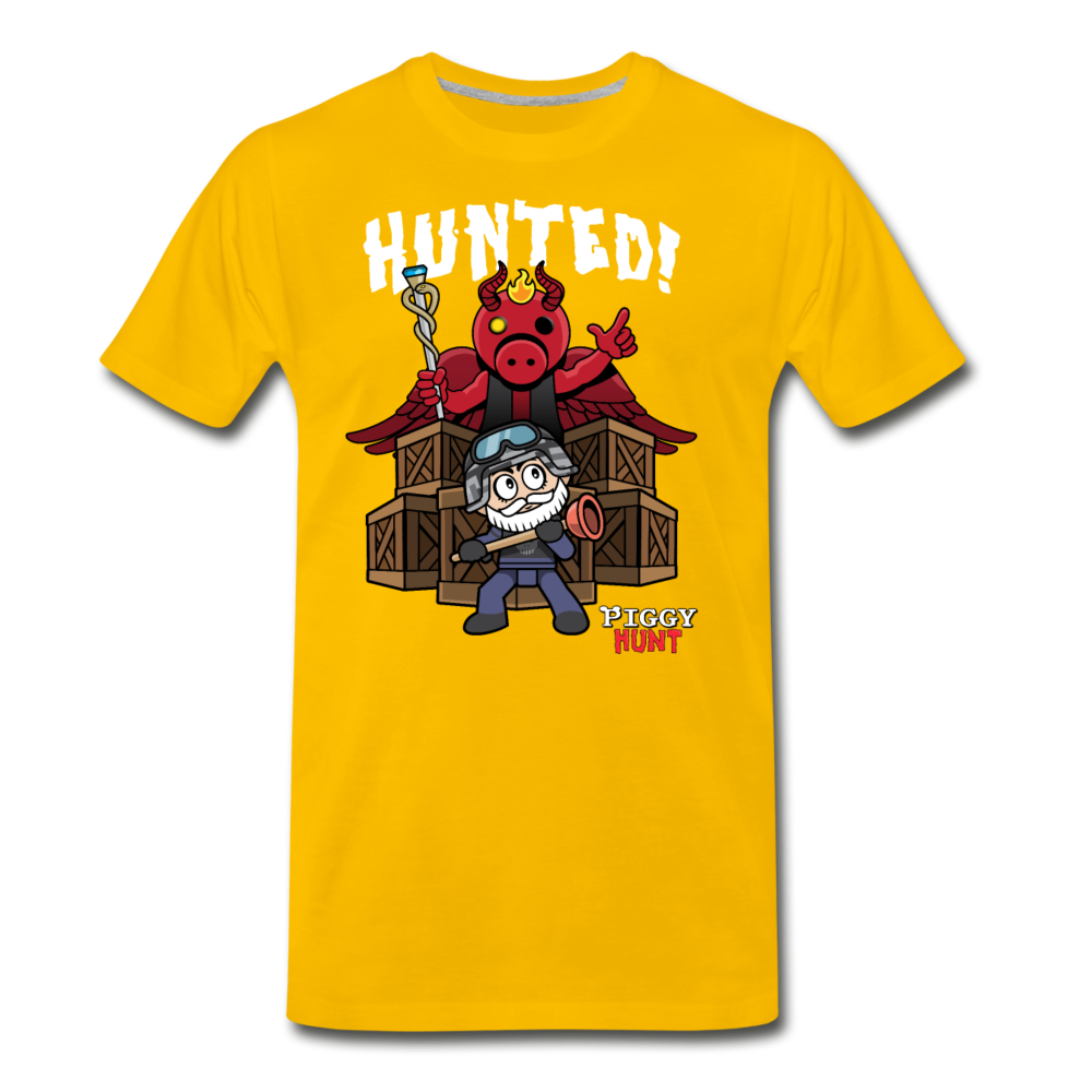 PIGGY: Hunt - Hunted! T-Shirt (Mens) - sun yellow