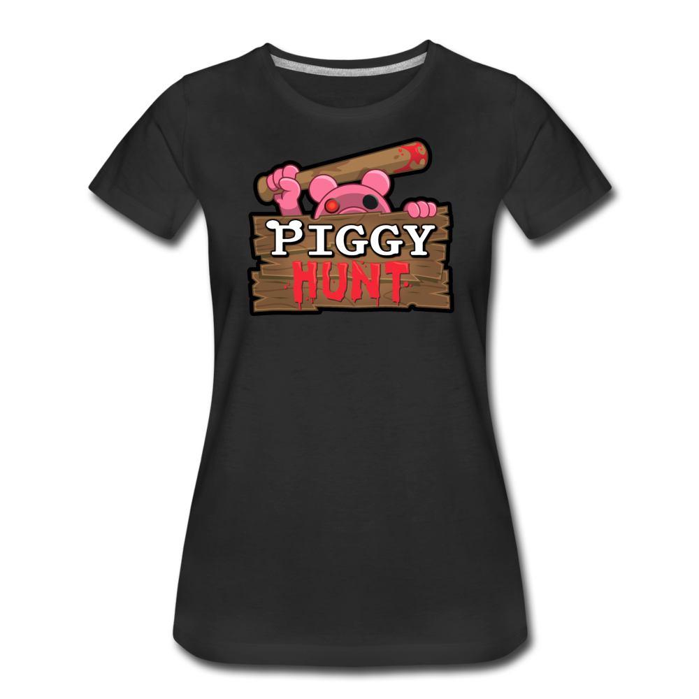 PIGGY: Hunt Logo T-Shirt (Womens) - black