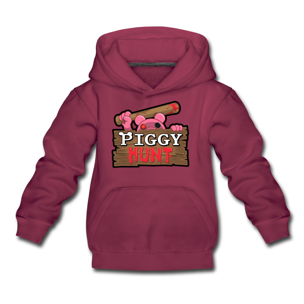 PIGGY: Hunt Logo Hoodie - burgundy