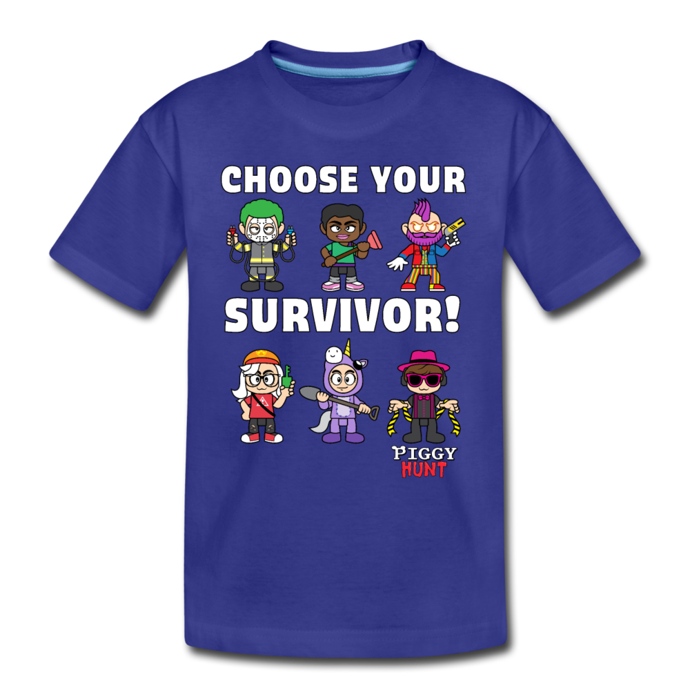 PIGGY: Hunt - Which Survivor? T-Shirt - royal blue