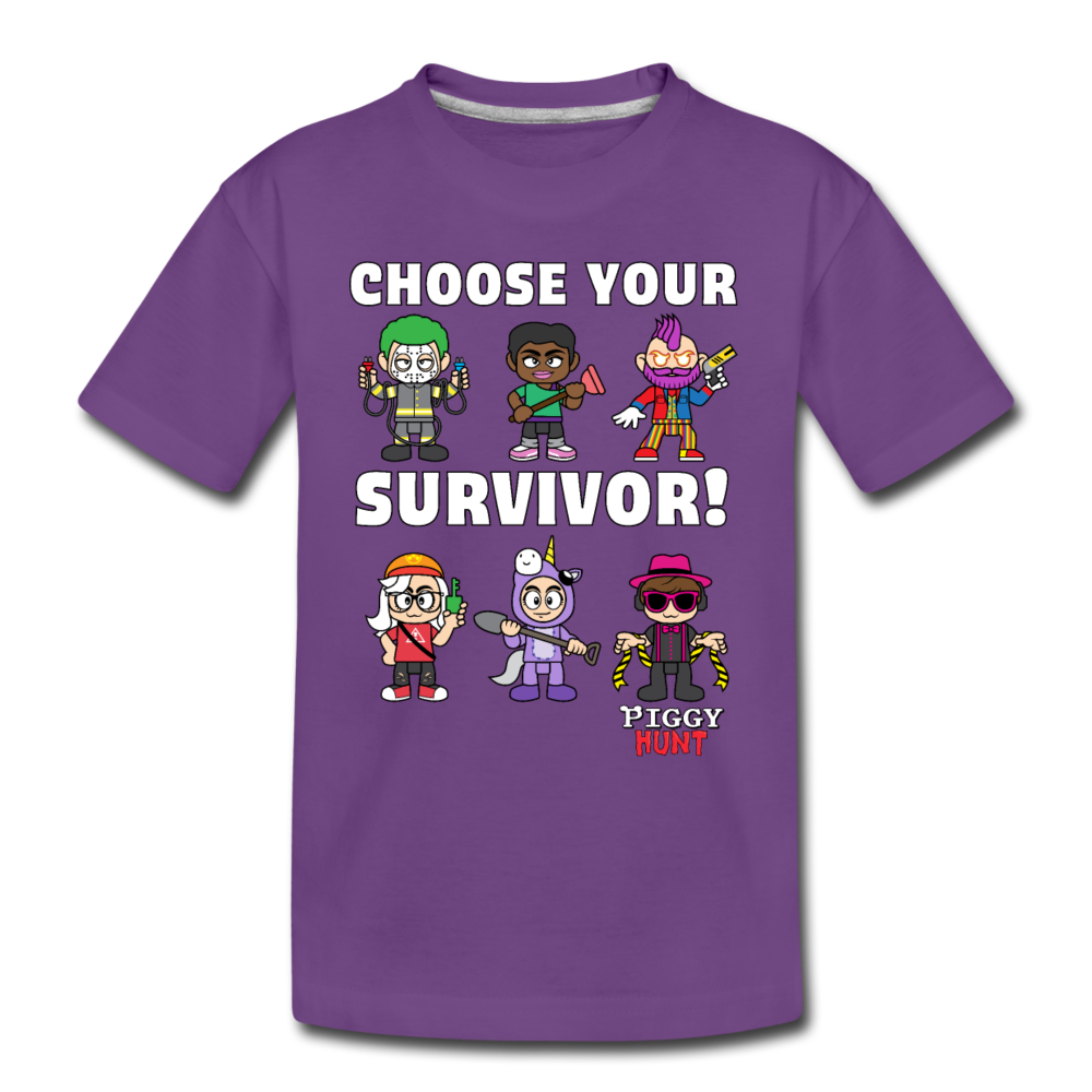 PIGGY: Hunt - Which Survivor? T-Shirt - purple