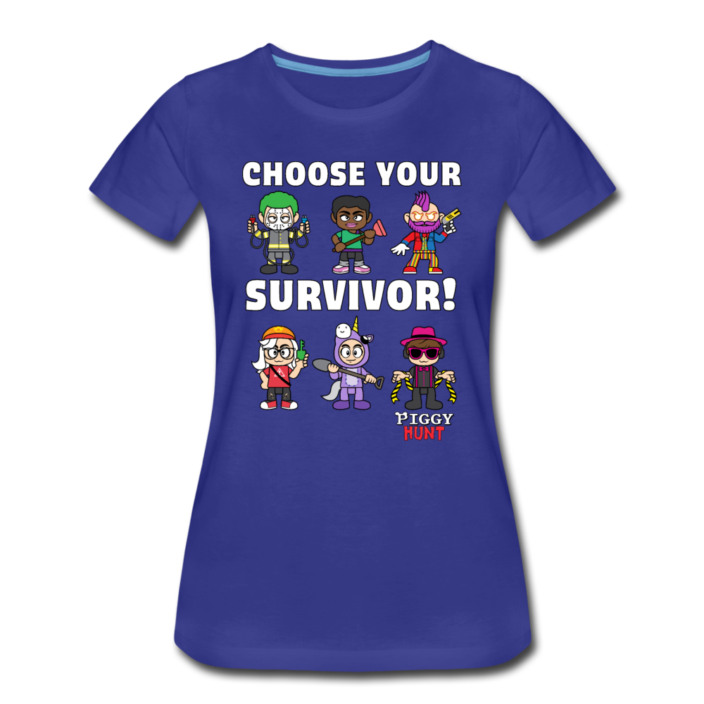 PIGGY: Hunt - Which Survivor? T-Shirt (Womens) - royal blue